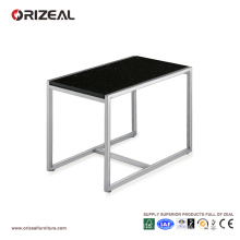 Mesa de café de vidro preto quadrado grande orizeal (oz-otb011)